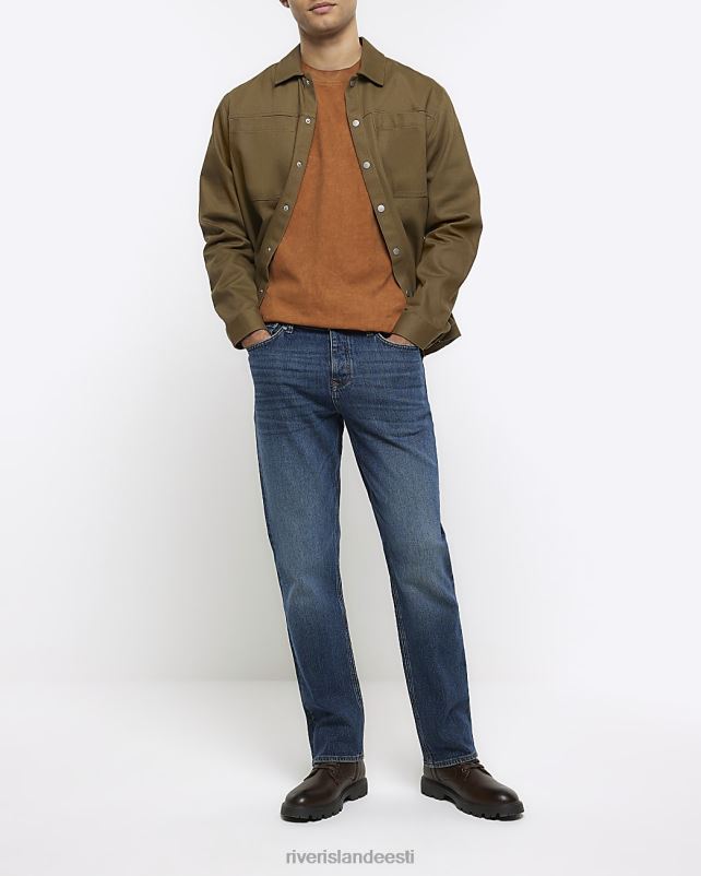 kehakate pestud pruuniks mehed River Island oversized fit T-särk 44TLL2773