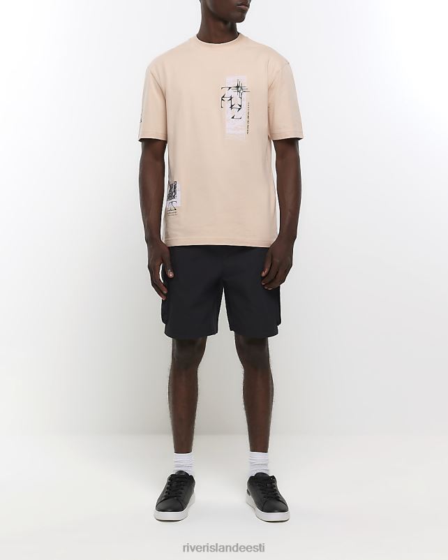 kehakate roosa mehed River Island Tavalise istmega graafiline T-särk 44TLL2933