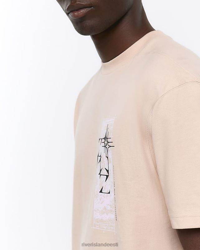 kehakate roosa mehed River Island Tavalise istmega graafiline T-särk 44TLL2933