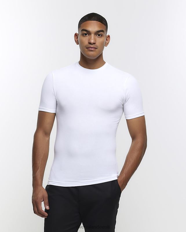 kehakate valge mehed River Island lihaseline t-särk 44TLL2326