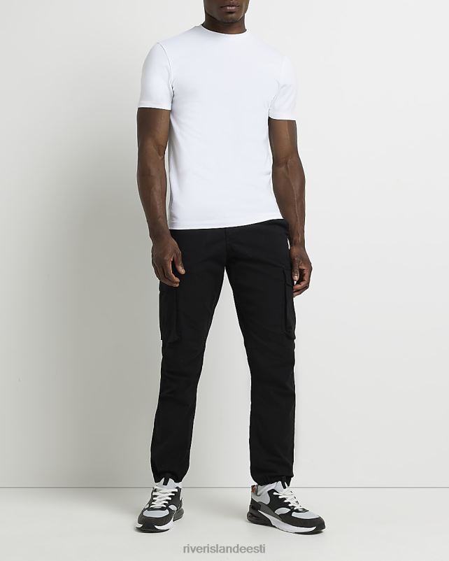 kehakate valge mehed River Island lihaseline t-särk 44TLL3039