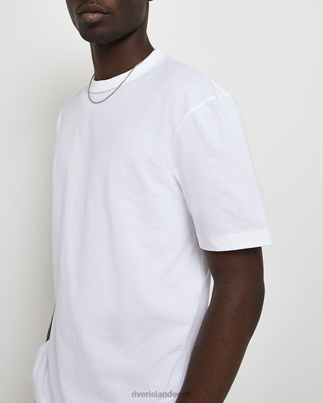 kehakate valge mehed River Island mitmikpakis 5 tavalist t-särki 44TLL2448