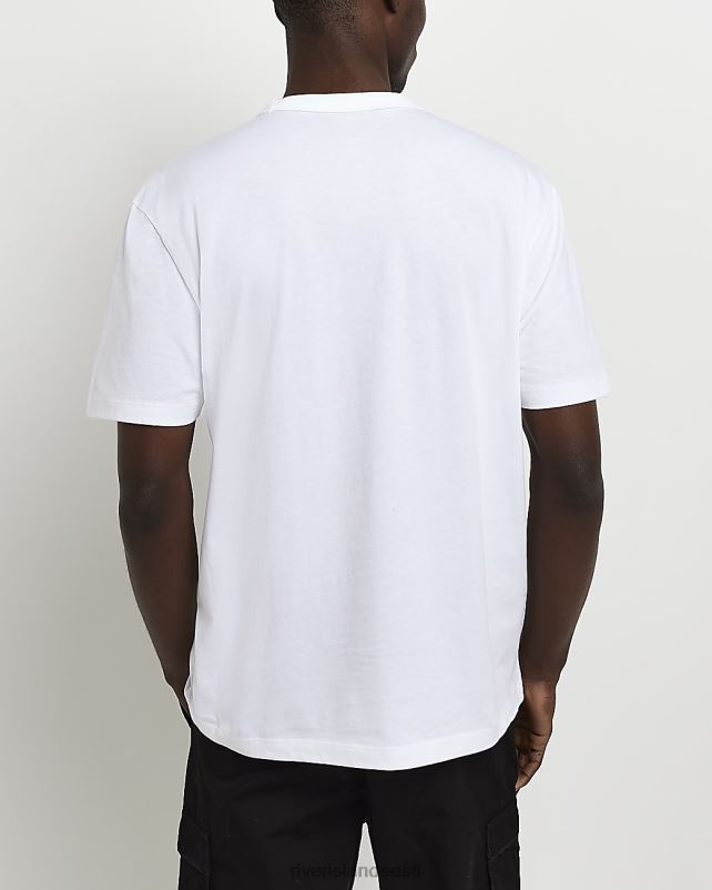 kehakate valge mehed River Island mitmikpakis 5 tavalist t-särki 44TLL2448