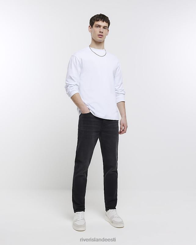 kehakate must mehed River Island kitsenevad teksapüksid 44TLL2928