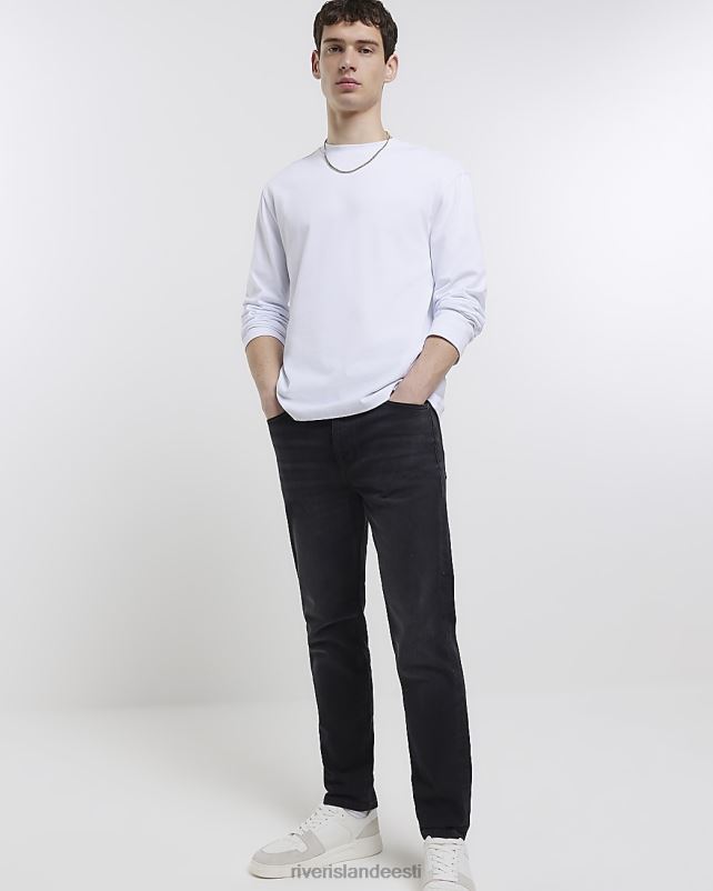 kehakate must mehed River Island kitsenevad teksapüksid 44TLL2928