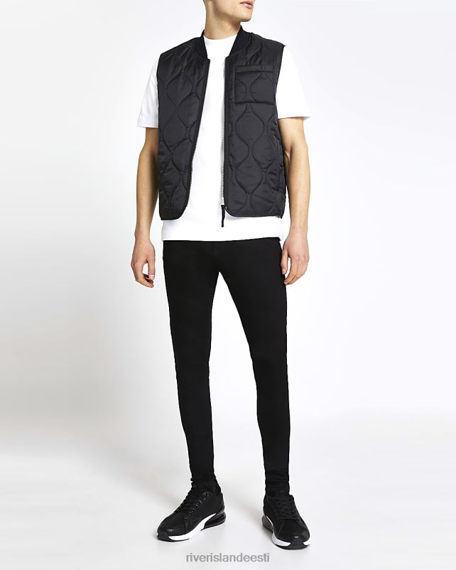 kehakate must mehed River Island pihusta ülikiiretele teksadele 44TLL2476