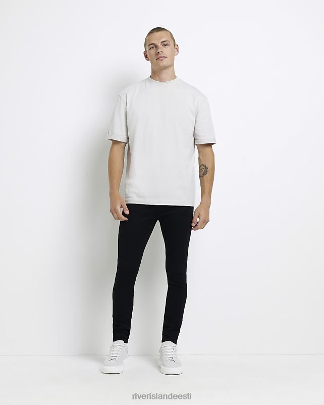 kehakate must mehed River Island pihusta skinny fit teksadele 44TLL5406