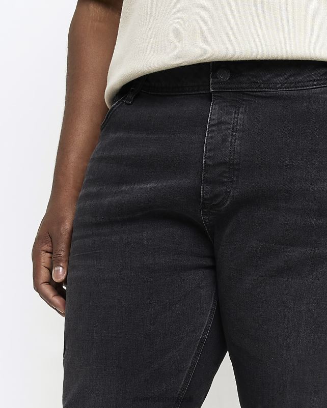 kehakate must mehed River Island suured ja kõrged slim fit teksad 44TLL3163