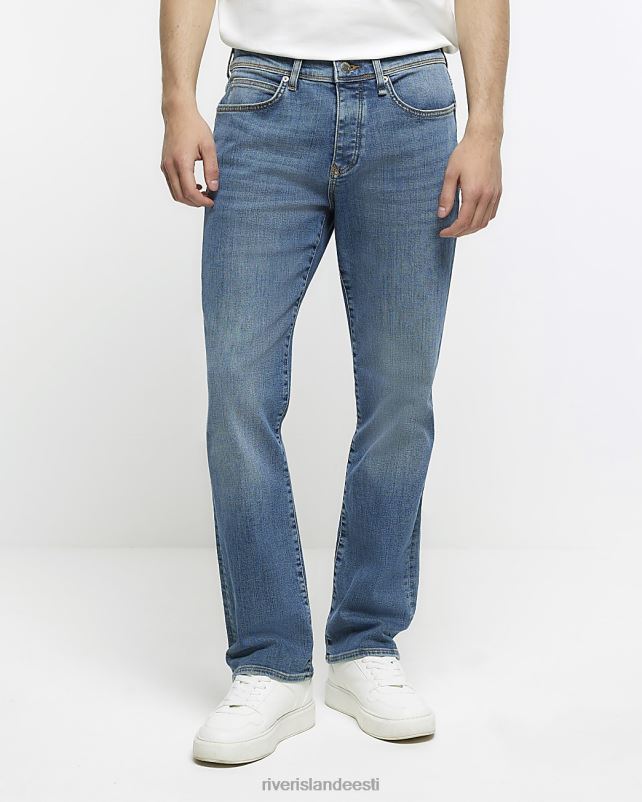 kehakate pestud siniseks mehed River Island bootcut fit teksad 44TLL3034