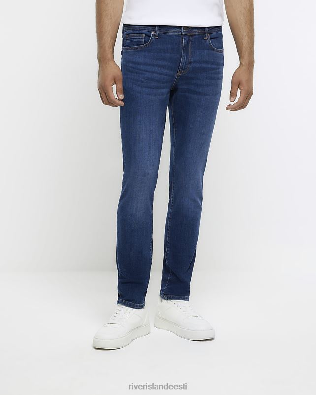 kehakate pestud tumesinine mehed River Island kitsad teksad 44TLL2468