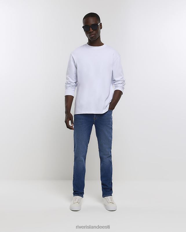 kehakate pestud tumesinine mehed River Island kitsad teksad 44TLL2470