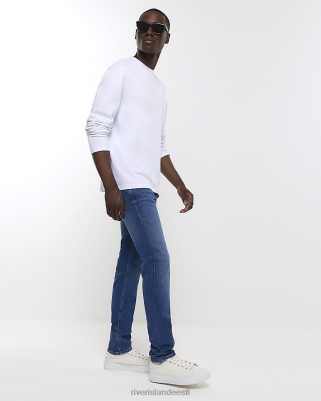 kehakate pestud tumesinine mehed River Island kitsad teksad 44TLL2470