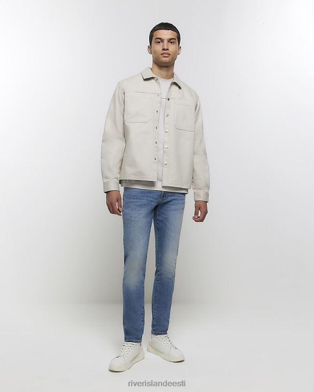 kehakate sinine mehed River Island kitsad pleekinud teksad 44TLL5483