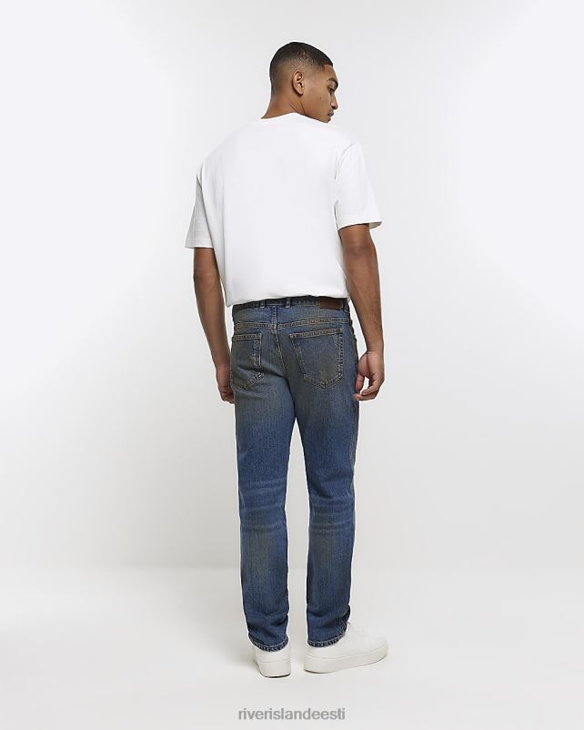 kehakate sinine mehed River Island pleekinud kitsenevad teksad 44TLL2853