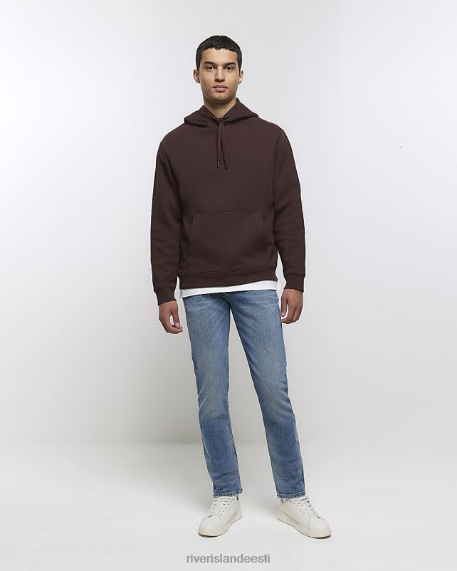 kehakate sinine mehed River Island slim fit pleekinud teksad 44TLL5499