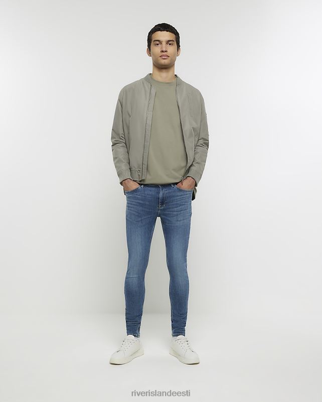 kehakate sinine mehed River Island super skinny spray pestud teksadele 44TLL5381