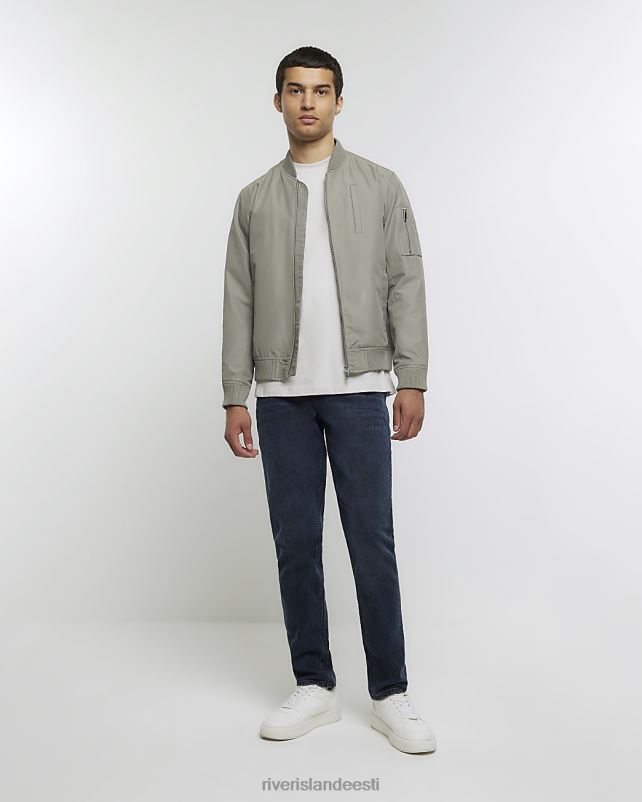 kehakate tumesinine mehed River Island slim fit pestud teksa 44TLL5638