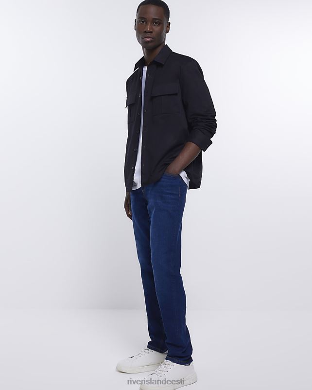 kehakate tumesinine mehed River Island slim fit teksad 44TLL2323