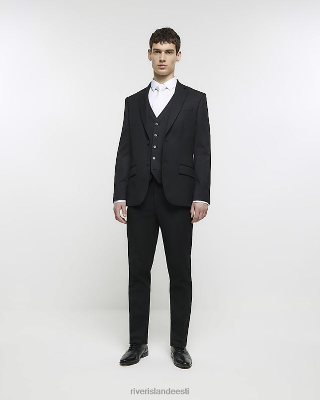 kehakate must mehed River Island kõhn kalasabast vest 44TLL3079