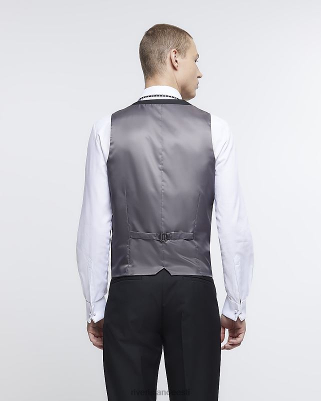 kehakate must mehed River Island kõhn liibuv toimse vest 44TLL5718