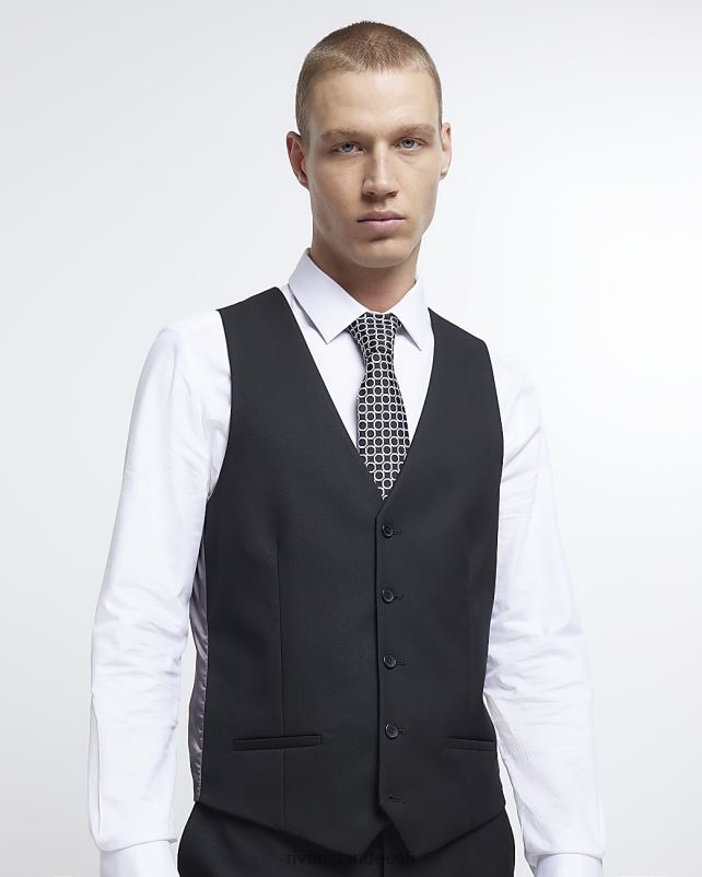 kehakate must mehed River Island kõhn liibuv toimse vest 44TLL5718