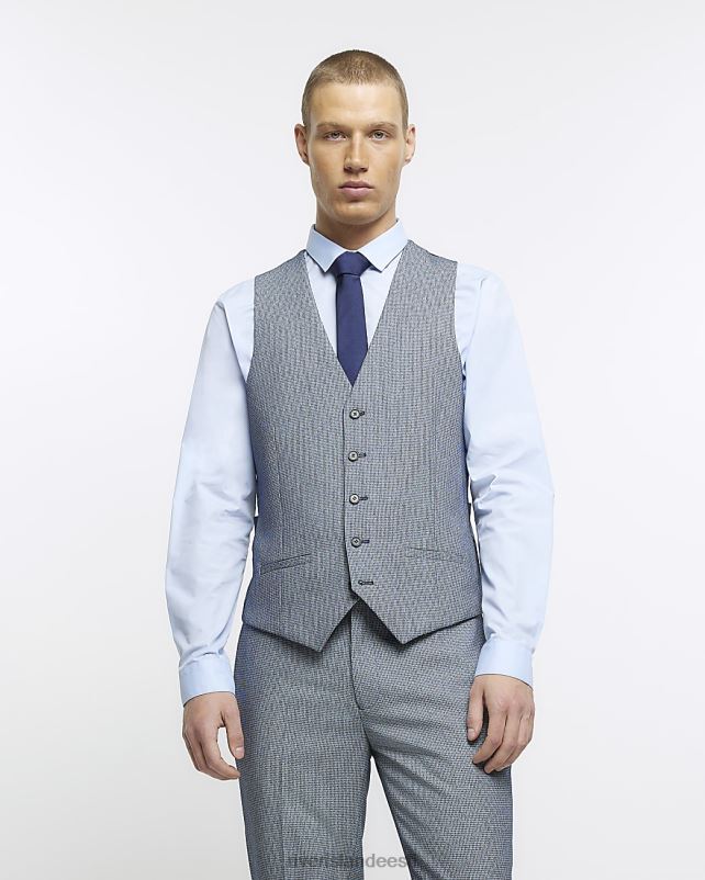 kehakate sinine mehed River Island skinny fit koerahambast vest 44TLL5782