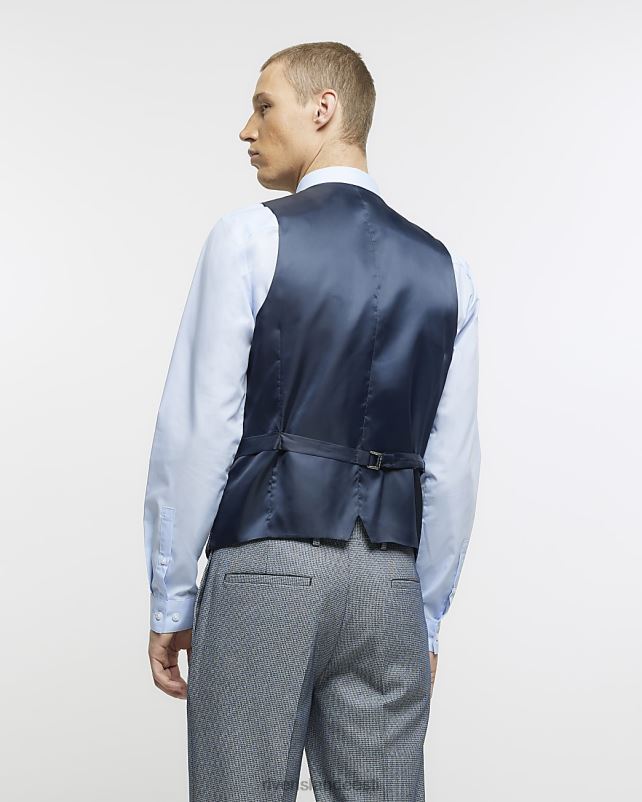 kehakate sinine mehed River Island skinny fit koerahambast vest 44TLL5782