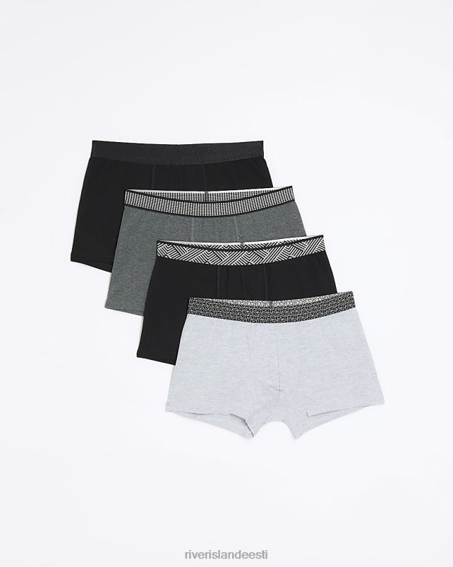 tarvikud must mehed River Island geomeetriline 4 kohvriga multipakk 44TLL5520