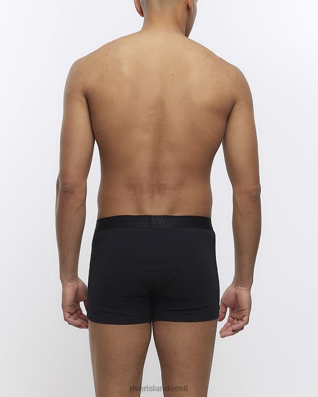 tarvikud must mehed River Island multipakk 4 monogrammi ri kohvrid 44TLL5786