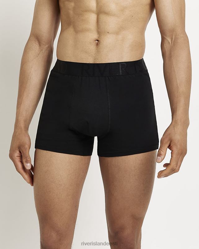 tarvikud must mehed River Island multipakk 5 ri vöökohaga bokserit 44TLL3123