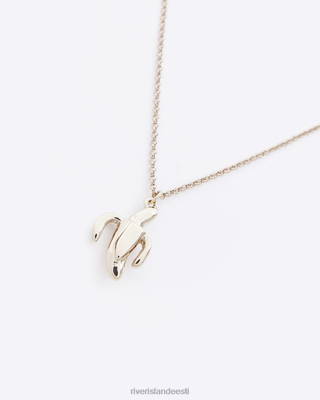 tarvikud hõbedane mehed River Island värvi banaani ripats kaelakee 44TLL5846