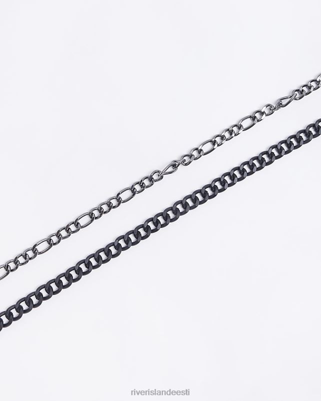 tarvikud hõbedane mehed River Island värviline mitmerealine turske kaelakee 44TLL5893