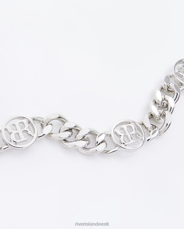 tarvikud hõbedane mehed River Island värvi keti lingi käevõru 44TLL5747