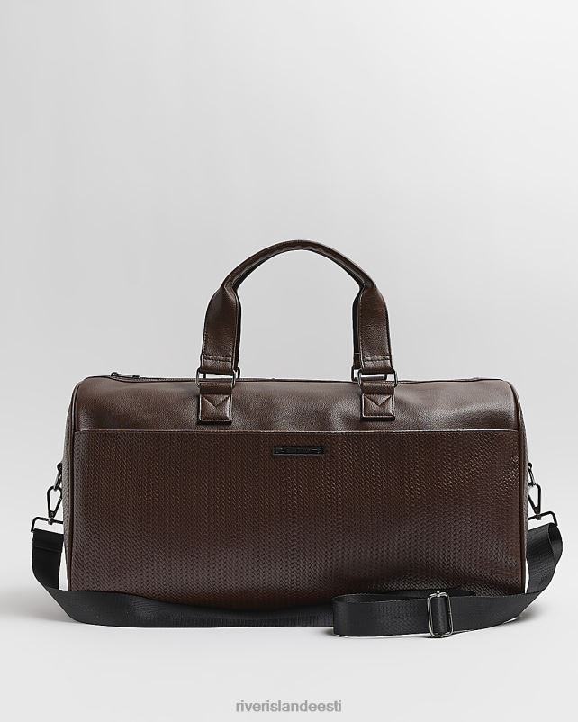 tarvikud pruun mehed River Island kunstnahast kootud holdall 44TLL5950