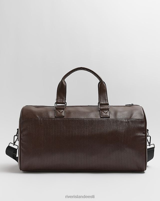 tarvikud pruun mehed River Island kunstnahast kootud holdall 44TLL5950