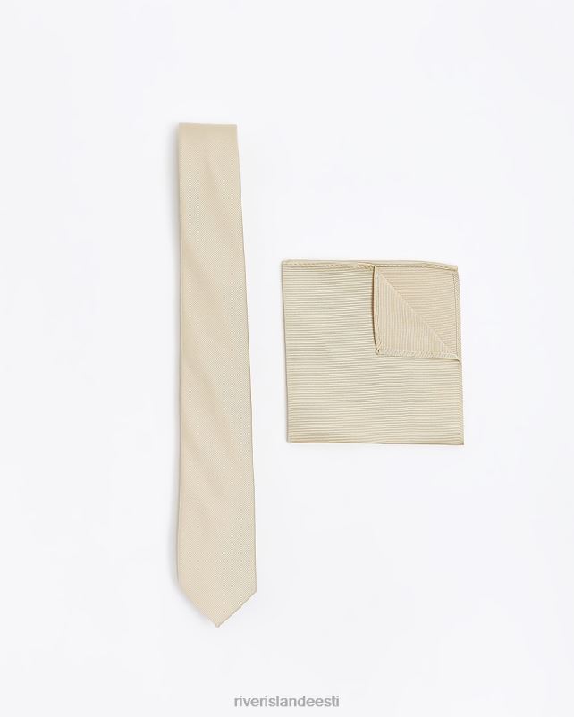 tarvikud ekru mehed River Island lipsu ja käepideme komplekt 44TLL2711