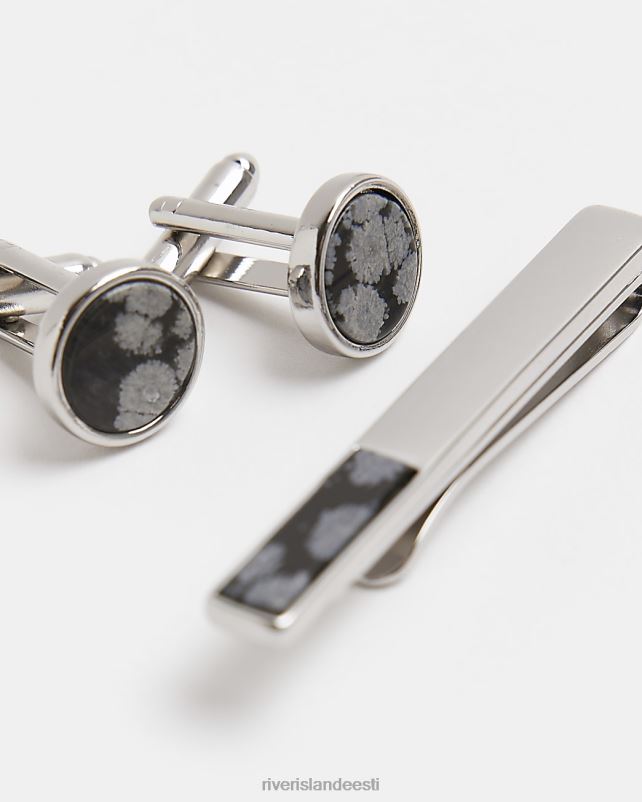 tarvikud must mehed River Island kividetailide lipsuklambrite komplekt 44TLL2968