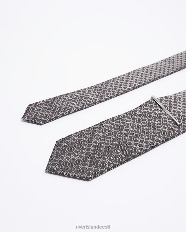 tarvikud pruun mehed River Island monogrammlips ja klambrikomplekt 44TLL5918