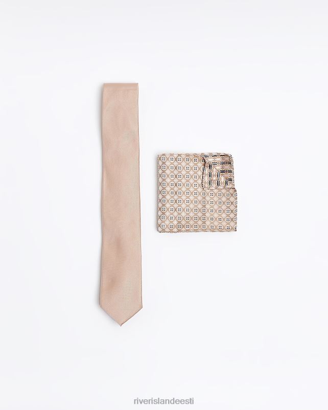 tarvikud roosa mehed River Island geomeetriline toimse lipsu ja käepideme komplekt 44TLL2714