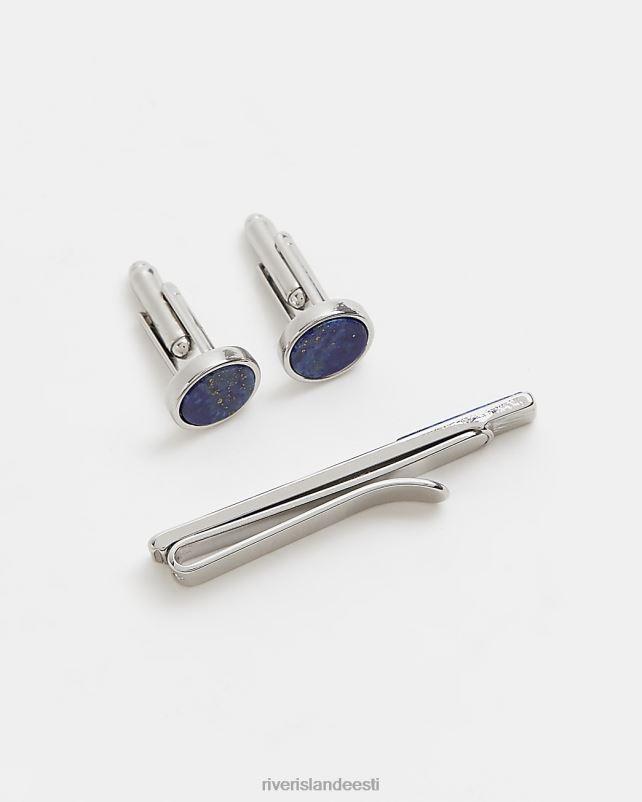tarvikud sinine mehed River Island kividetailide lipsuklambrite komplekt 44TLL2969