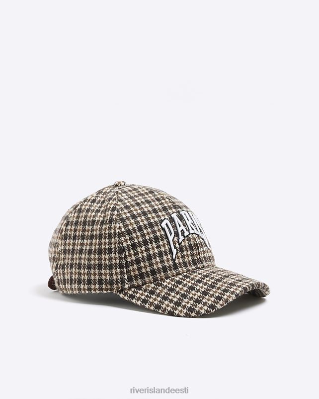 tarvikud pruun mehed River Island check paris cap 44TLL5603