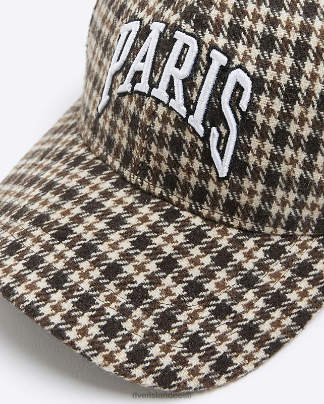 tarvikud pruun mehed River Island check paris cap 44TLL5603