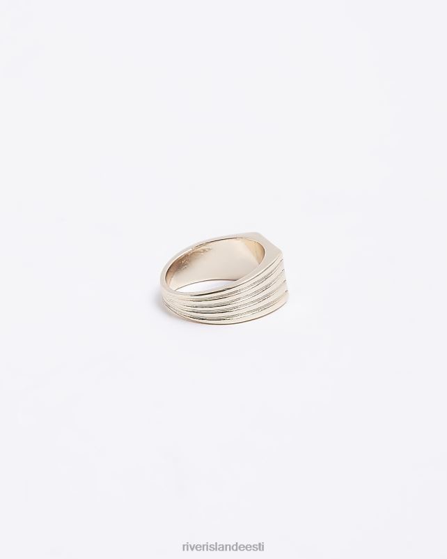 tarvikud kullast mehed River Island värvi emailiga ruudukujuline rõngas 44TLL5877