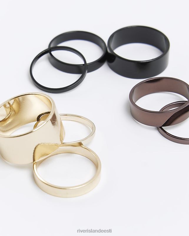tarvikud kullast mehed River Island värvilised rõngad multipakend 44TLL5646