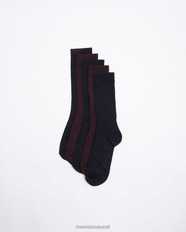 tarvikud punane mehed River Island pahkluu sokid multipakend 44TLL5444