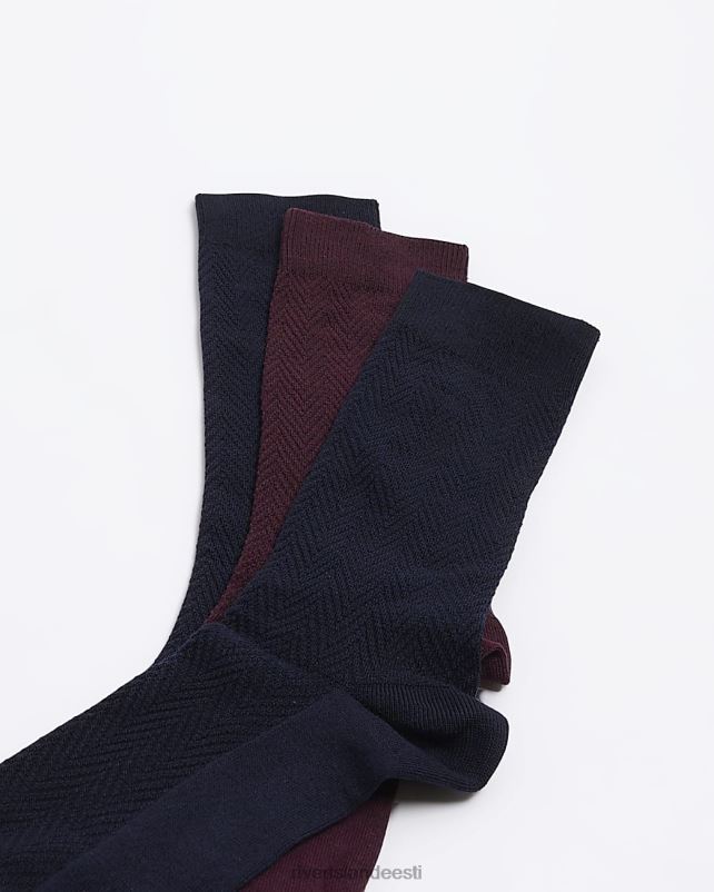 tarvikud punane mehed River Island pahkluu sokid multipakend 44TLL5444