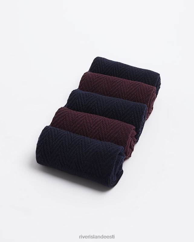 tarvikud punane mehed River Island pahkluu sokid multipakend 44TLL5444