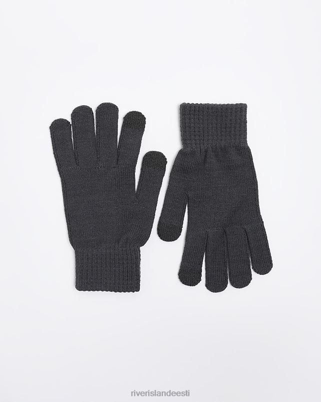 tarvikud hall mehed River Island kootud kindad 44TLL2747