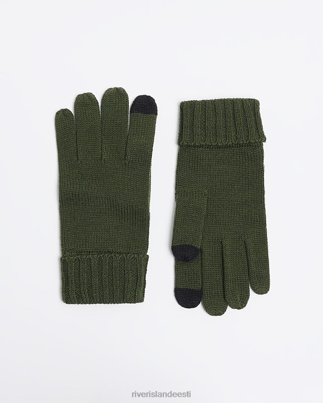 tarvikud roheline mehed River Island kootud kindad 44TLL2571