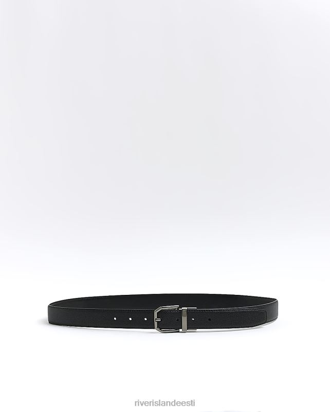 tarvikud must mehed River Island gunmetal pandlaga vöö 44TLL5795